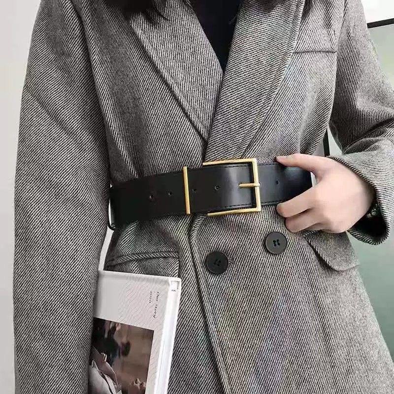 New Oval Pin Buckle Thin Belt Versatile Student Decoration Knotted Skirt Waist-hugging Casual and Simple Small Belt