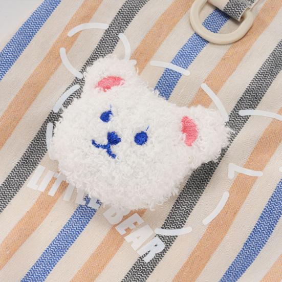 Yousheng Pet Shirt with Stripes And Plush Bear Button Down Short Sleeve Summer Puppy Outfits Breathable Pet T Shirt for Small Medium Dogs