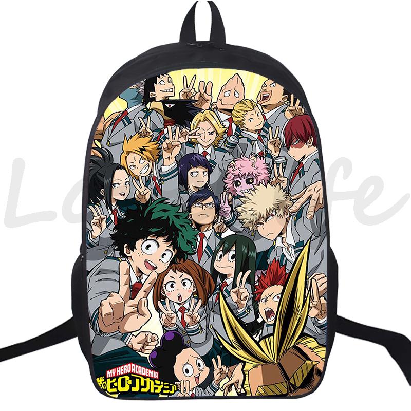 Anime Backpack My Hero Academia School Bags for Boys Girls Boku No Hero Academia Bagpack Teens Travel Bag Rucksack Kids Mochila