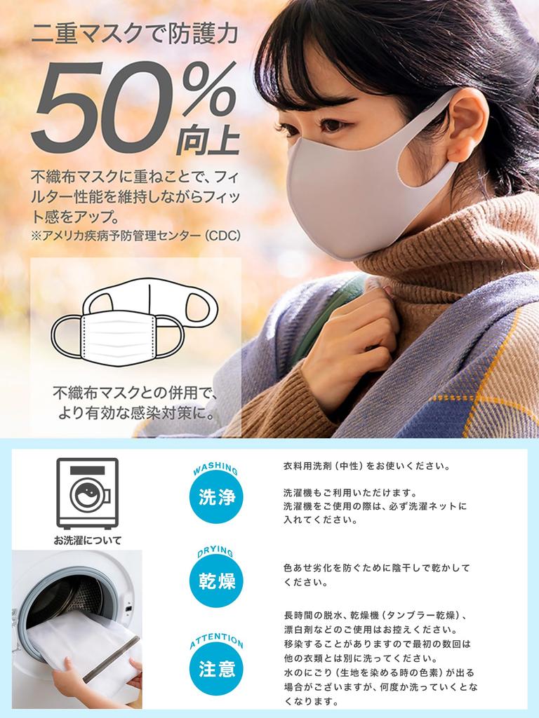 Eraser Cooling Cooling for 3D UV Size L Mask, Summer, Washable, Color-Changing, 4-Pack, Protection, Breathable, Reusable, White,