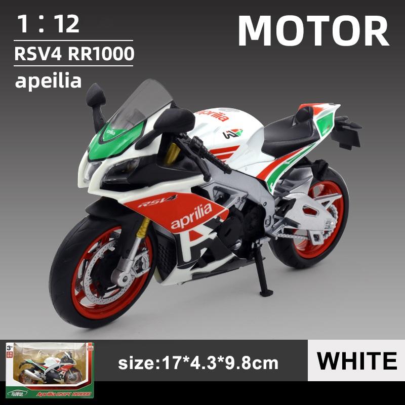 MotoGP Aprilia RSV4 RR1000 Racing Motorcycle Simulation Exquisite Diecast & Toy Vehicle RMZ City 1:12 Alloy Collection Model