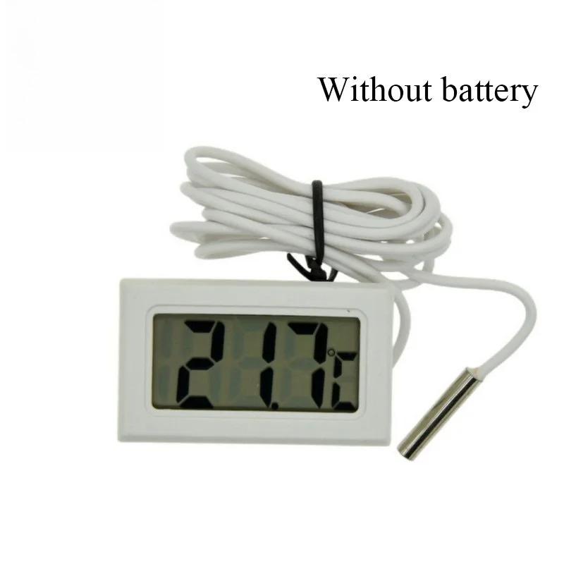 Mini LCD Digital Thermometer Used for Freezer Temperature - 50-110℃ Refrigerator Thermometer Indoor and Outdoor Waterproof Probe