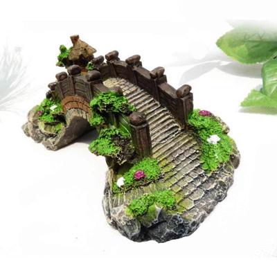 Simulate Resin Bridge Landscape Ornament for Aquarium Fish Tank Decoration