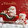 Cute Crochet Positive Energy Santa Dolls,Table Decoration with Card,Pocket Handmade Knitted Dolls Christmas Gift Home Decoration