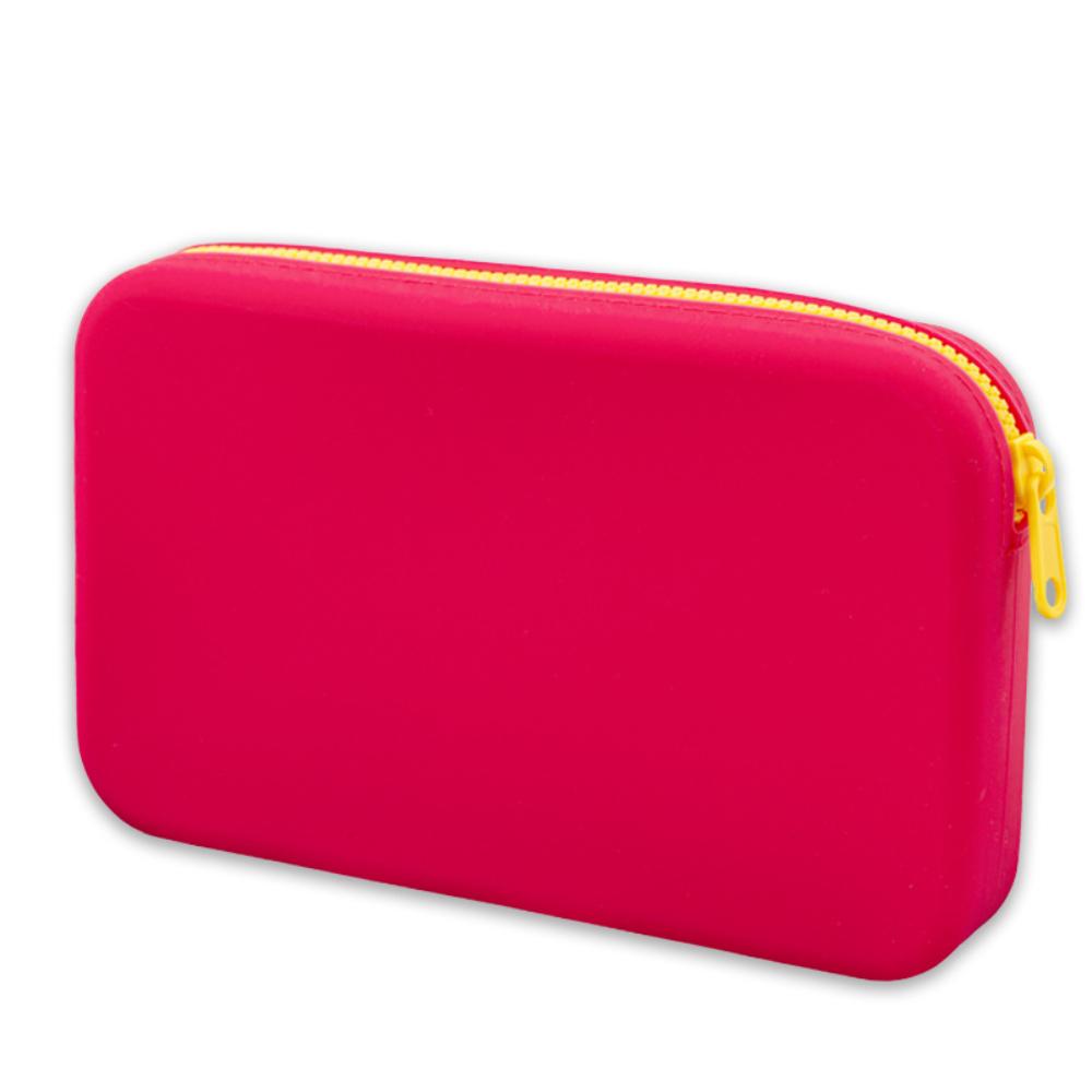 Square large-capacity silicone storage bag, portable travel cosmetics and toiletries storage bag, multi-functional digital stora
