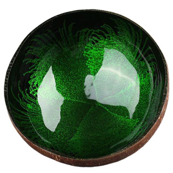 Splash Ink Coconut Shell Candy Storage Bowl Container Desk Ornament Home Decor