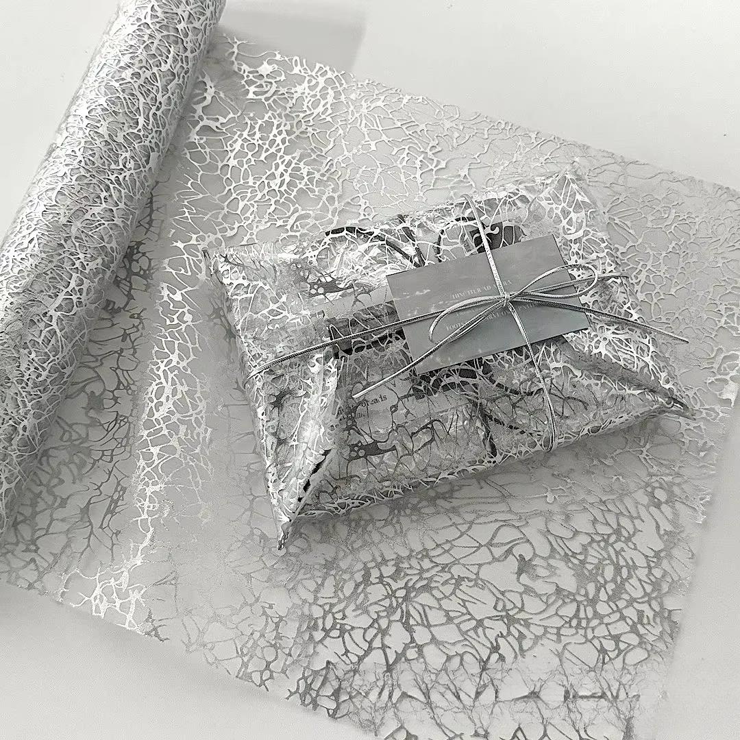 

270*28 см корейский шик серебряная звезда усовершенствованная чувственная марля Kpop 3-дюймовая фотокарточка DIY упаковочные материалы INS упаковка декоративная сетка