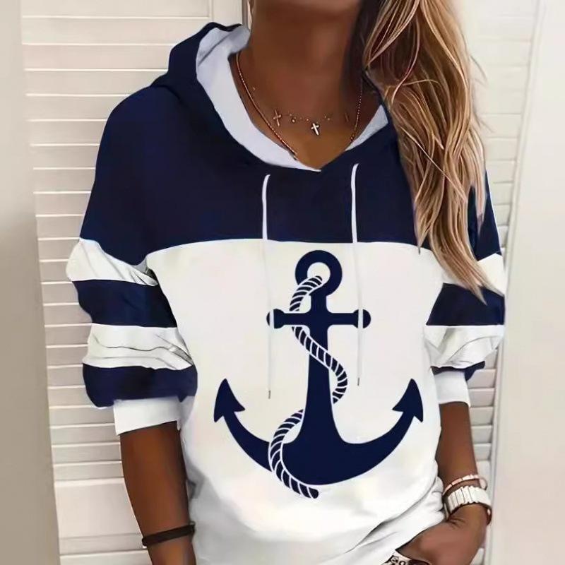 Women's autumn and winter trend casual sweatshirt new hooded