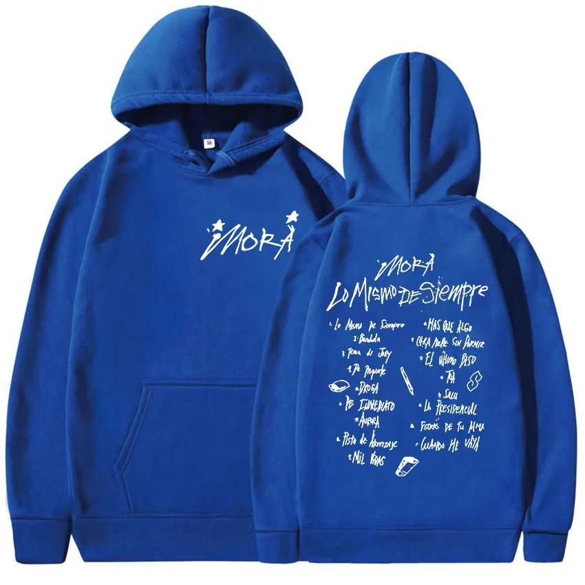 Rapper Mora Lo Mismo De Siempre Tour 2025 Album Hoody Men Women Vintage Aesthetic Sweatshirt Fashion Oversized Hoodie Streetwear