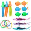 21Pc Diving Toys Sets Fish Dolphin Buoy Swimming Pool Treasure Hunt Diving Reusable Underwater Diamond Kids Water Game Toy Gift