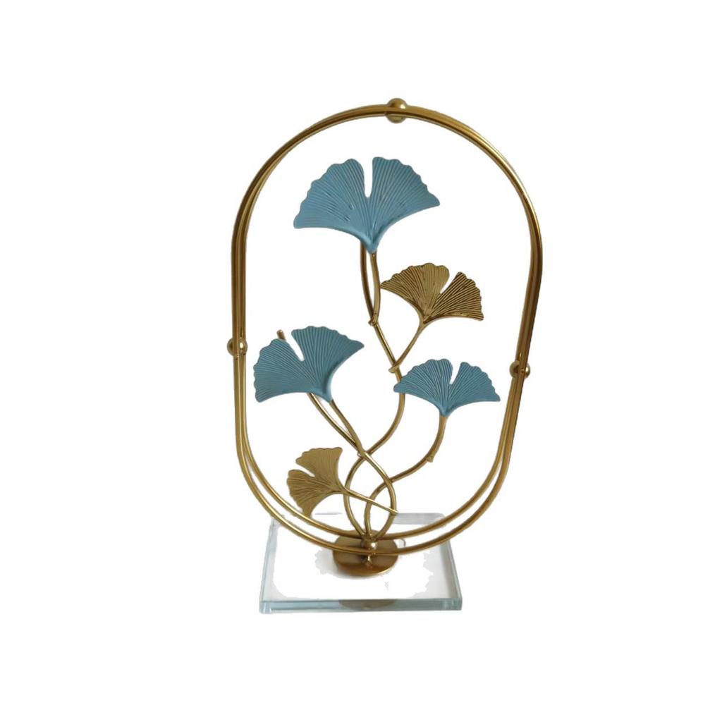 Contemporary Metal Lotus Leaf Ornament for Living Room, Entrance, or Hotel Decor