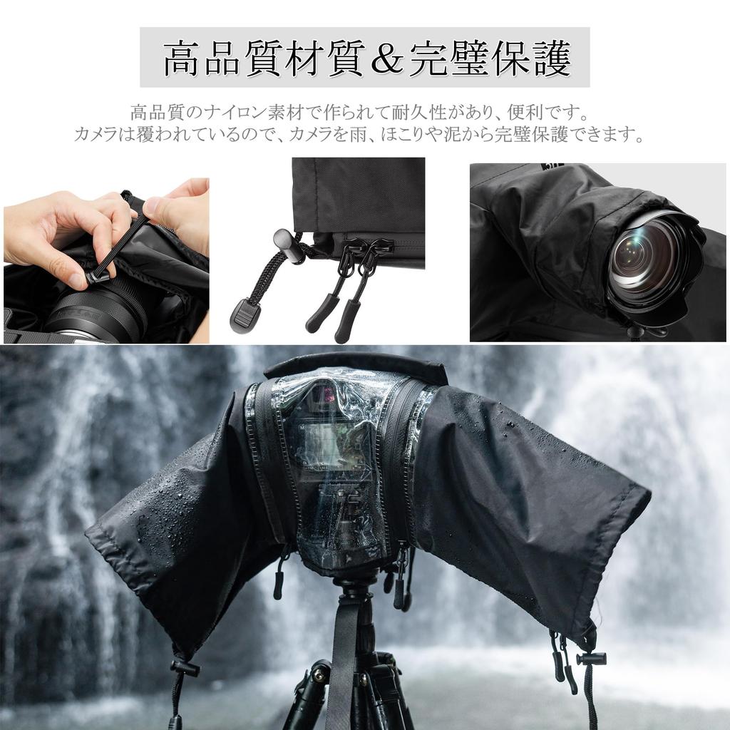 Festes til et kamera JJC Kamera Regnfrakk Regntrekk vinduet kan åpnes og Kameralinsestørrelse Vanntett glidelås For Sony A7RV A7IV A7SIII A6600