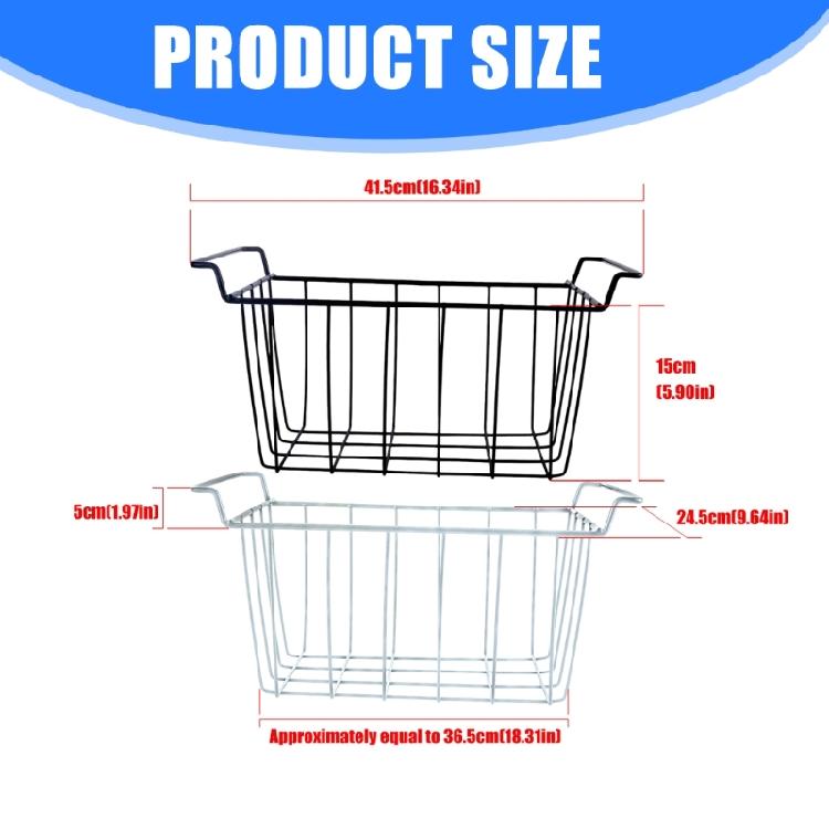 Pachet 2 Organizatoare pentru Congelator Coșuri din Plasă Metalică Rezistentă la Coroziune Accesoriu pentru Păstrarea Optimizată a Alimentelor