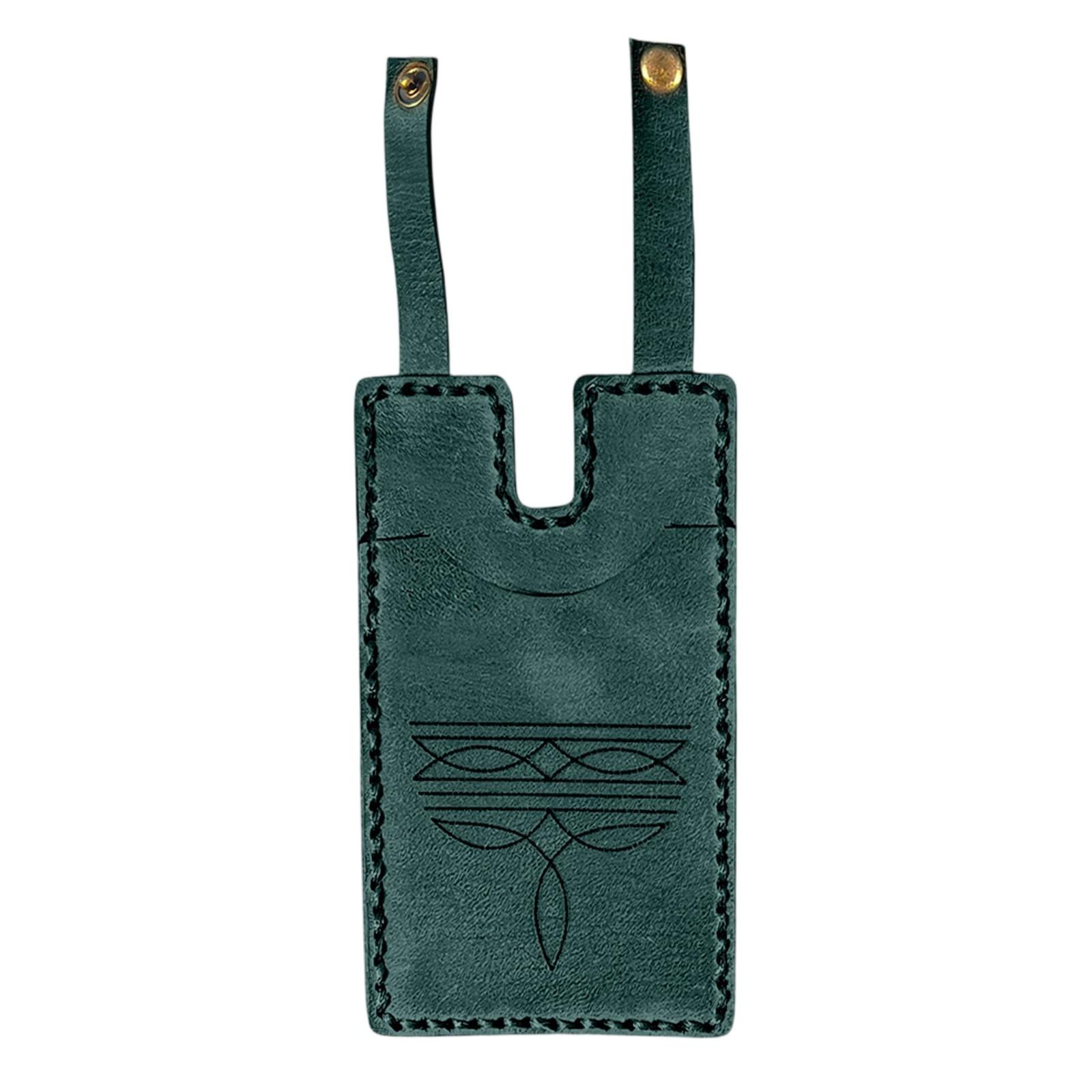 

Western Boot Wallet With Strap, Fashion Leather Wallet,Slim Cowboy Billfold For Men Women One Size зелений