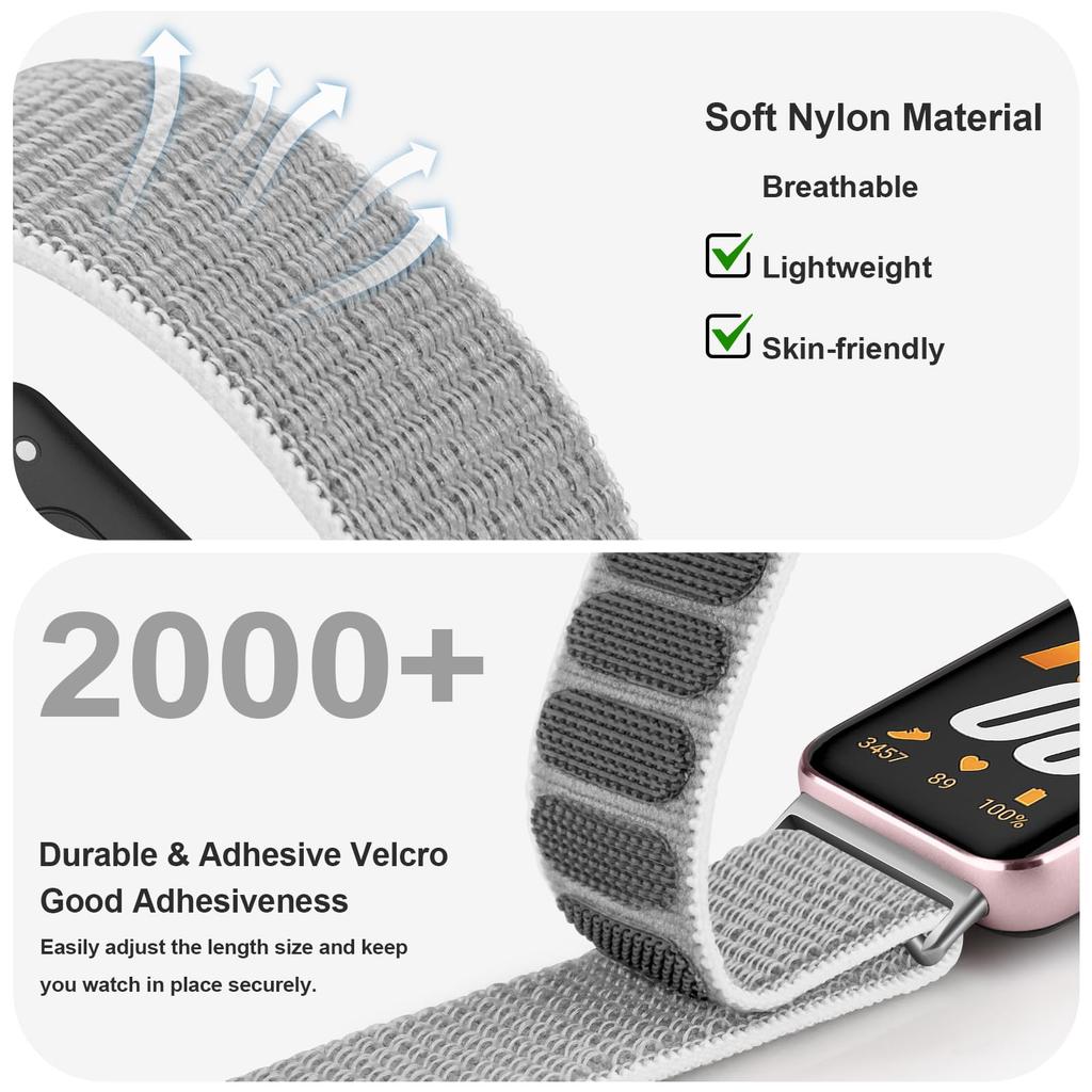 Nylon Watch Band for Samsung Galaxy Fit3 Adjustable Loop Elastic Strap Bracelet for Samsung Galaxy Fit 3 Watchband Accessories