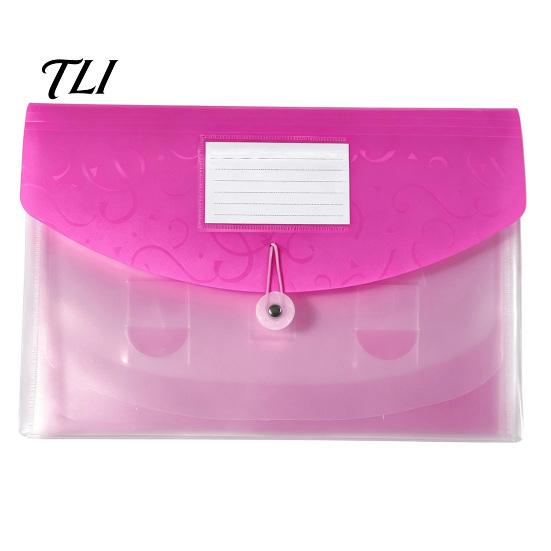 Waterproof Paper Storage Expandable Document Folder with Label Slot, Layered Design PP File Durable Bag Envelope, Secure Rope Closure Organizer