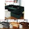 Simple Solid Color Plush Surface Sofa Protection Cover With Anti Slip Strip For Household Use