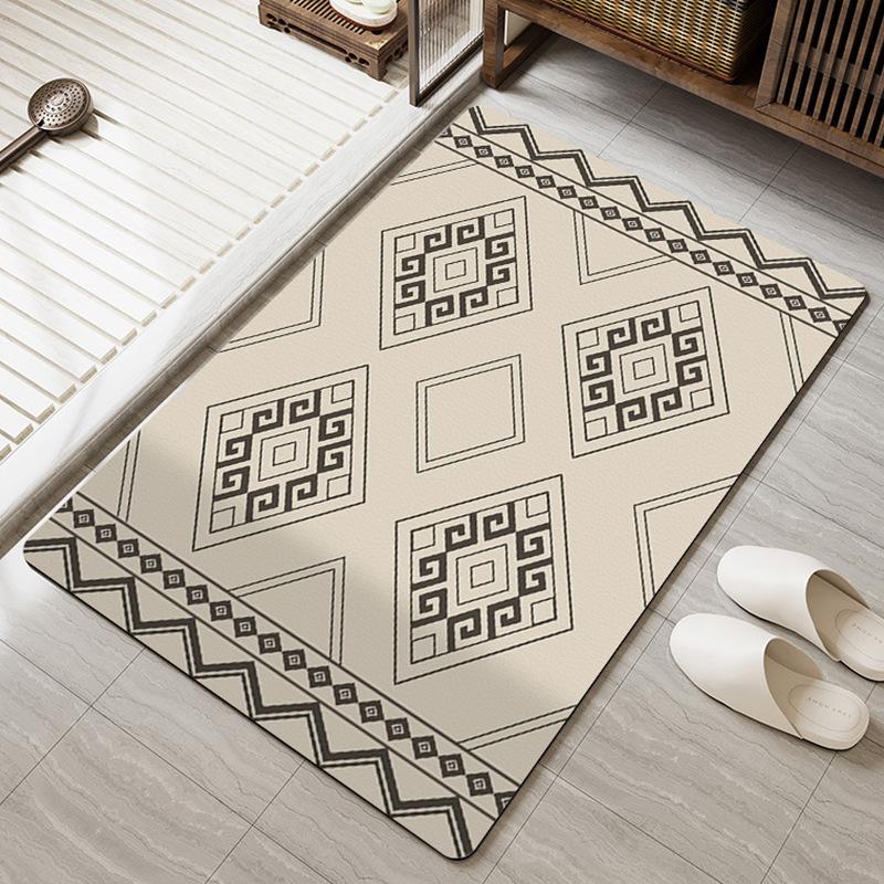 Bathroom Absorbent Mat Soft Diatom Mud Toilet Door Non-slip Mat Quick Drying Toilet Household Mat Simple