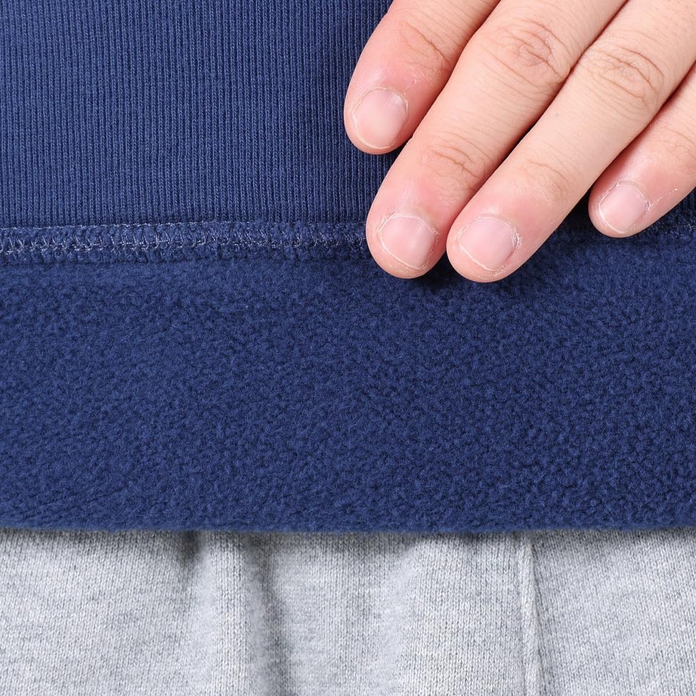 Champion Casual Long Sleeve USA Embroidered Men's Hoodie, 100% Cotton, Logo, Half-Zip Sweatshirt, Navy, C3-Y103