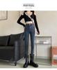 Korean Style Women's High-Waisted Elastic Skinny Jeans for Spring and Autumn