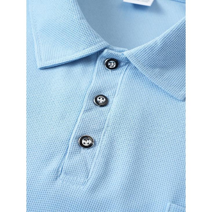 Summer New Men'S Polo Shirt Short-Sleeved Button-Down T-Shirt Loose Pocket Tops For Men