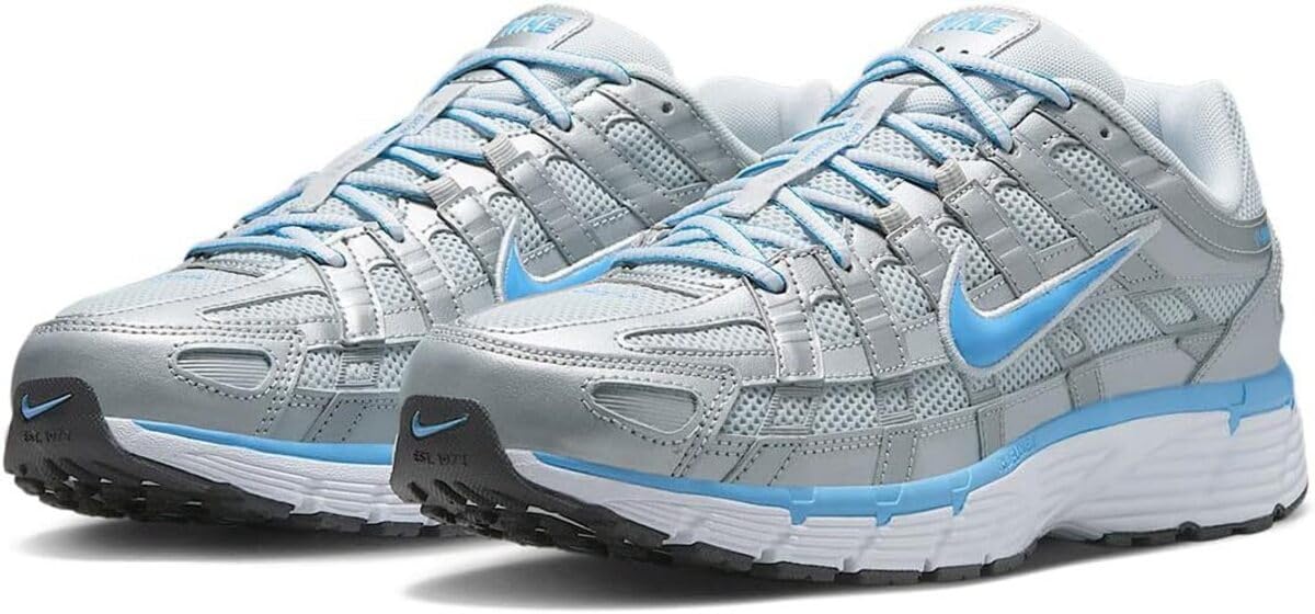 Nike in Metallic Size P-6000 CD6404-025 Platinum/Pure Platinum/Metallic Silver/University Blue, 27.5cm