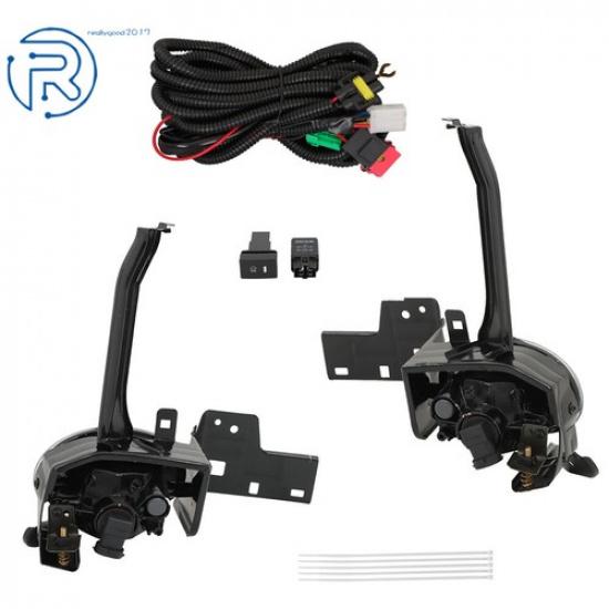 For 2008-2010 Honda Accord Sedan Fog Lights Lamps w/Wiring Switch Bezel kits