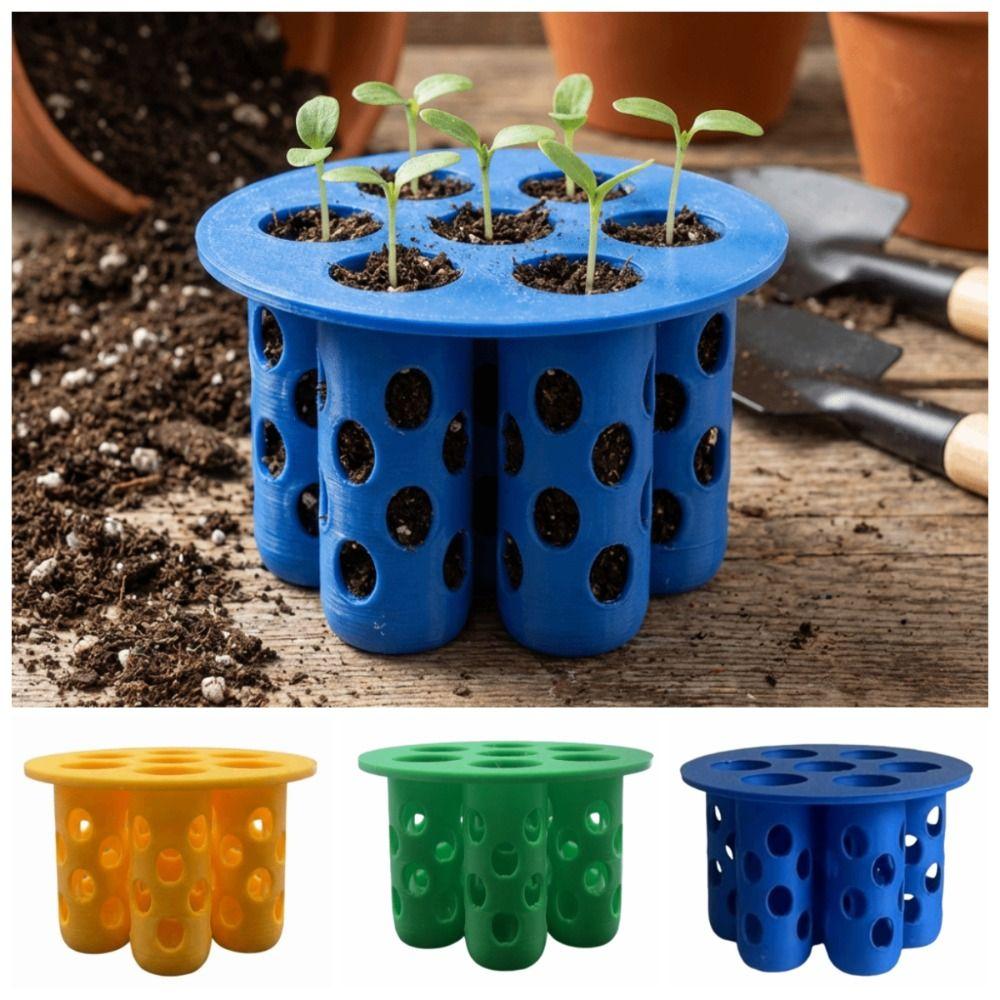 7 Cells Garden Nursery Pot Breathable Plant Germination Tray Seed Starter Tray  Home Gardening