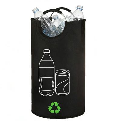 82L Oxford Cloth Aluminum Handle Recycling Bottle Storage Bag Dirty Clothes Basket Home Storage Folding Recycling Bag