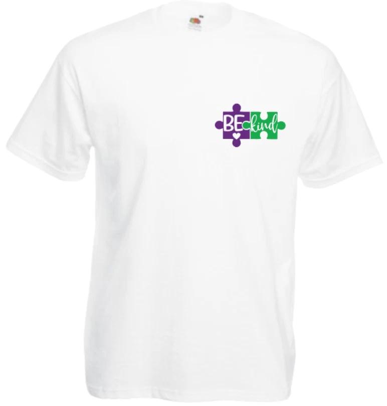 Be Kind autism logo top t-shirt white men s kids multi-listing FOTL new 100