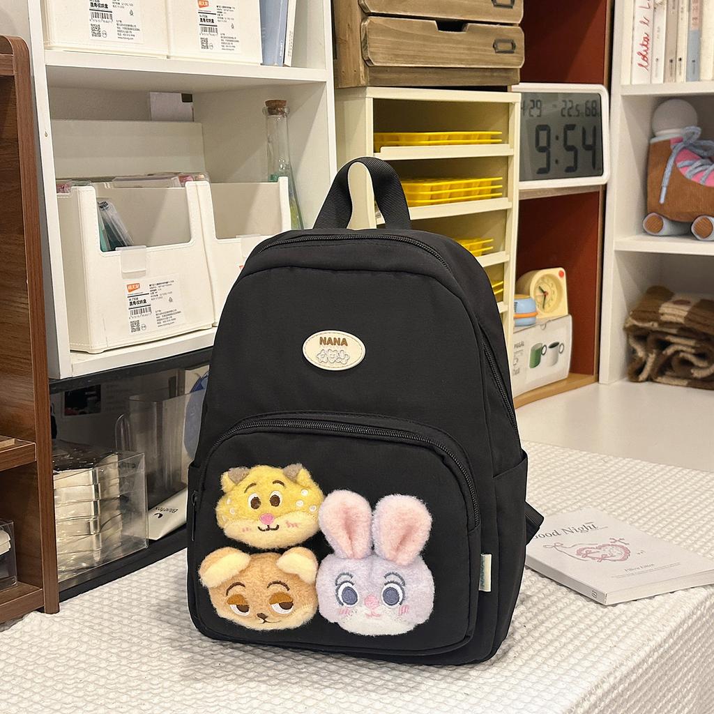 Schoolbag fog sweet waxy doll sweet and cute backpack kindergarten middle and large class bag spring outing research light small backpack
