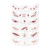 Sweet Style Face Tattoos Waterproof Scrapbook Stickers Realistic Stickers  Holiday Events