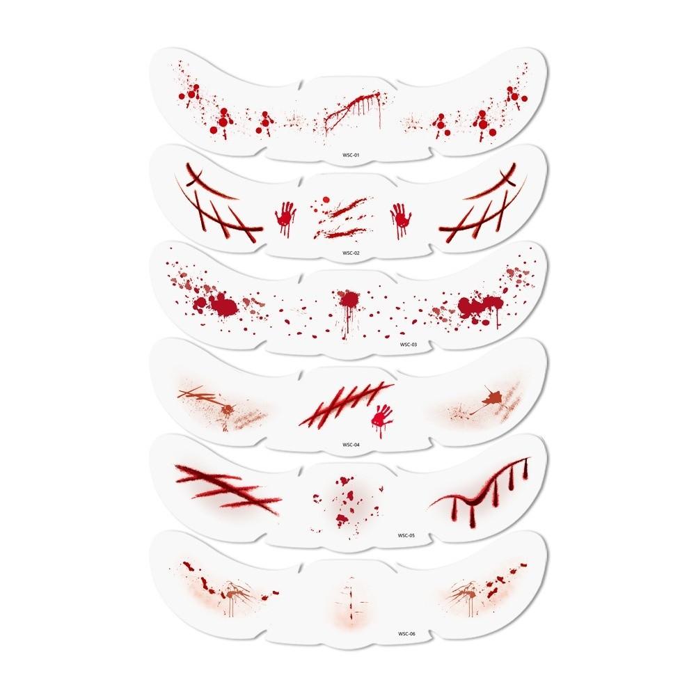 Sweet Style Face Tattoos Waterproof Scrapbook Stickers Realistic Stickers Holiday Events