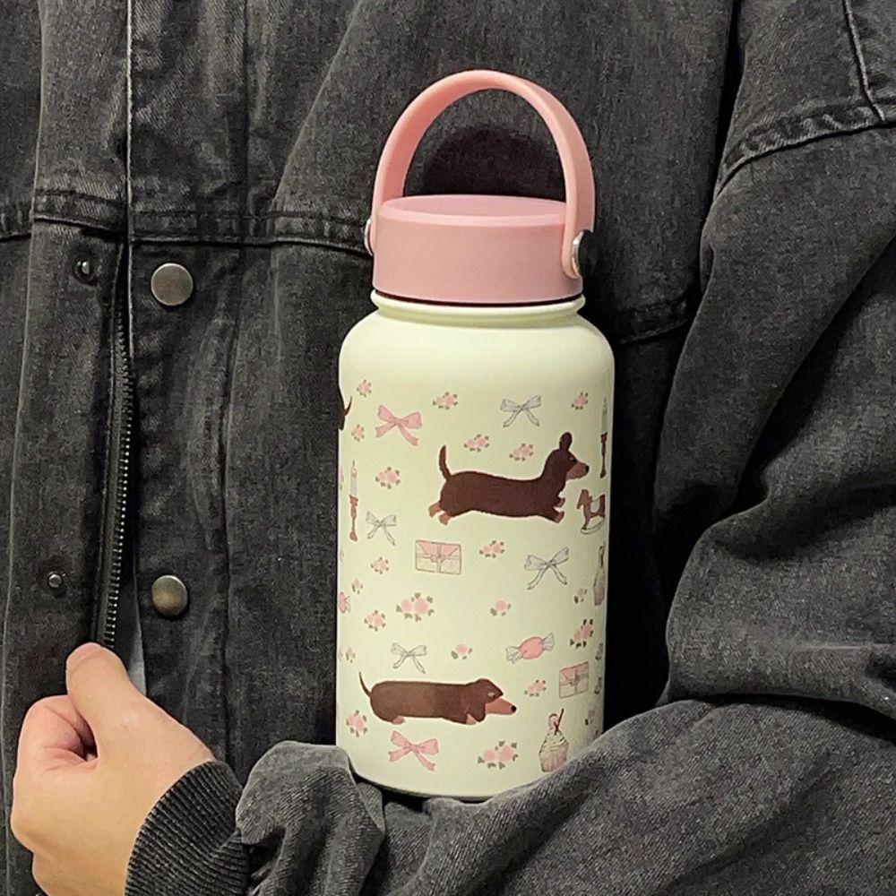 900ml Vakuový hrnek Kreslený pes Čajový hrnek Nový Izolovaný hrnek Narozeninový dárek