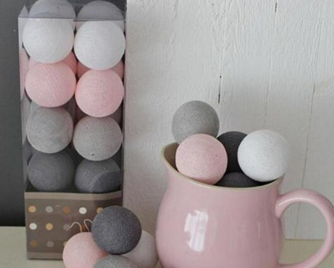 LED Cotton Ball String Lights - Colorful Flashing Lights for Christmas, Festivals, and Indoor Decoration