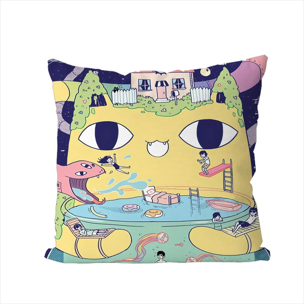 Game OOMORI Pillow Case For Car Sofa Decorative Home Doublesided Print Plush Square Throw Pillow Cushion Cover