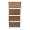Folding Shoes Storage Box 4 Layers Transparent Large Capacity Foldable Shoe Rack Organizer with Whee