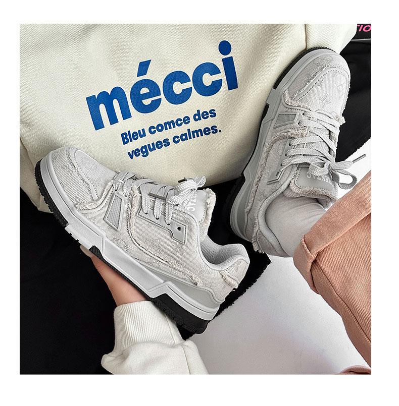 Herbst atmungsaktive Retro-Freizeit-Board-Schuhe Nischen-Sport-Plattform-Brot-Schuhe