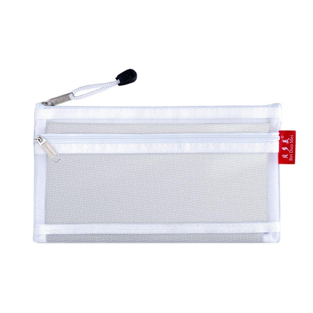 Large Capacity Stationery Pouch Zipper Stationery Holder Bag Simple Storage Bag Student