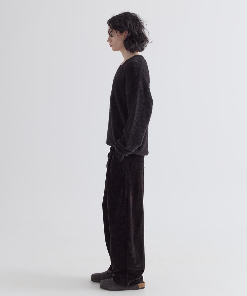 EZIO Roy Velvet Banded Pants_Black