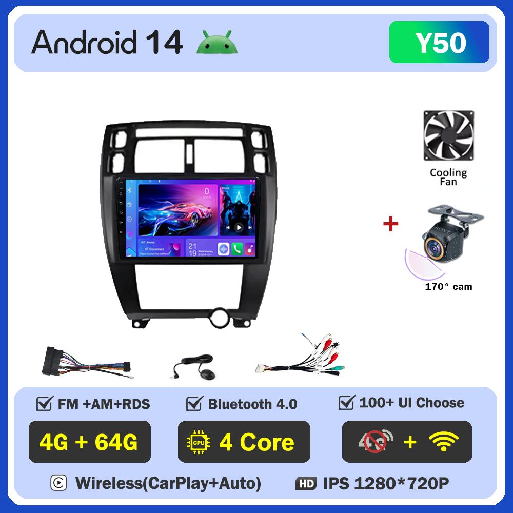 Car Radio Player Android 14 For Hyundai Tucson 1 2004 Carplay Auto Screen Wireless Android Auto Intelligent Car Systems 5G Wifi