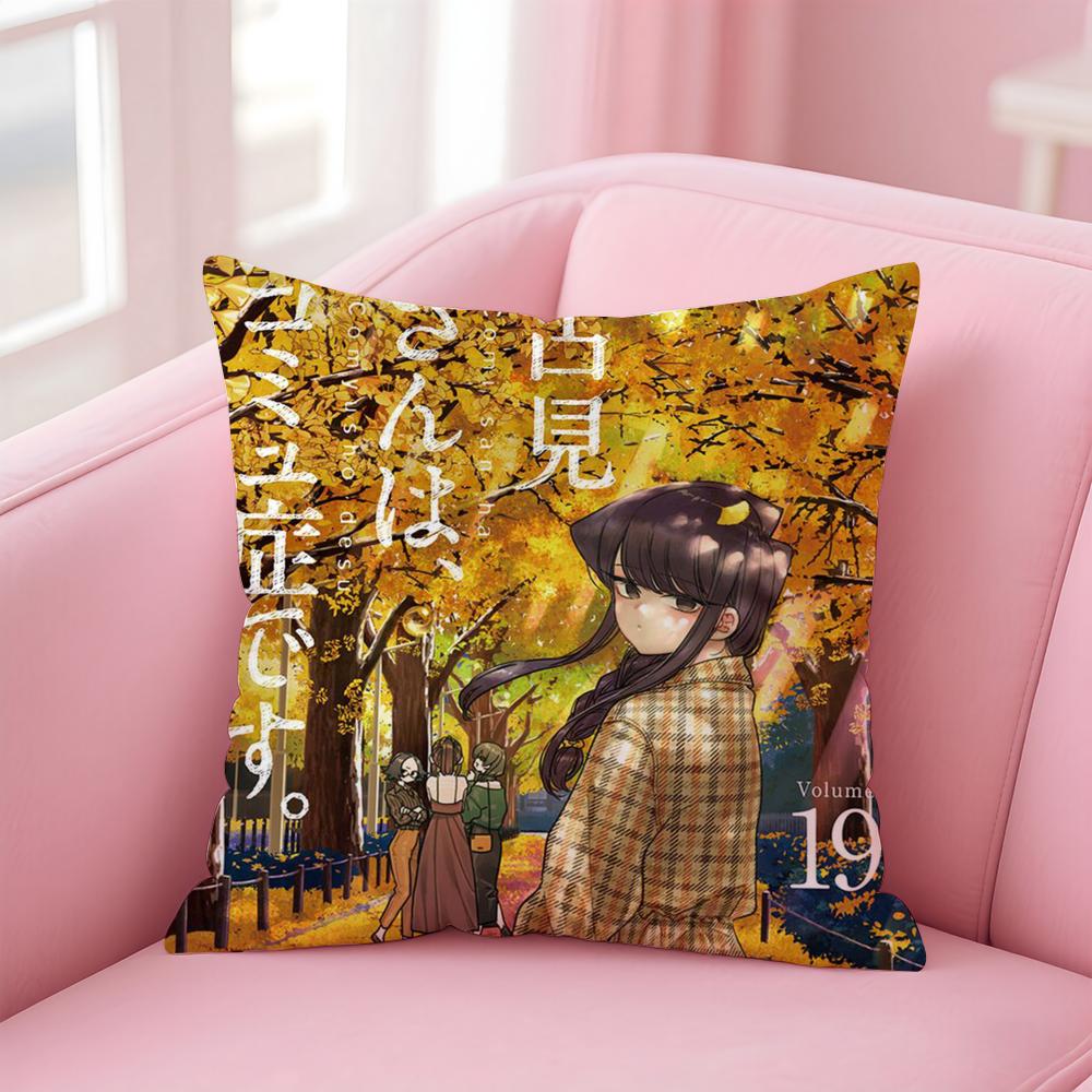 K-Komi Can't Communicate Cushion Cover Comfortable Reversible Pillow Cover Ideal for Car Sofa Bedroom & Beyond