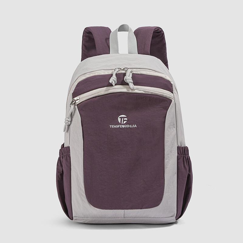 Schoolbag sports backpack men's and women's large-capacity schoolbag contrasting color design travel bag lightweight casual daily versatile backpack
