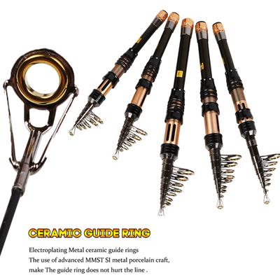 Fishing Rod With Carbon Fiber,Steel Ceramic Guides,Mini Telescopic Portable Ultralight Fishing Rod