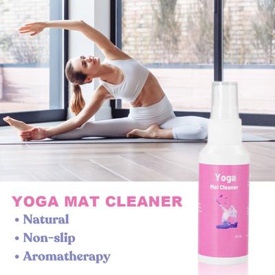 60ML Yoga Mat Cleaner Spray Portable Sweat Stain Removal Home Gym Fitness Pad Cleaning Liquid Detergent Yoga Enthusiasts Gift
