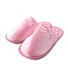 Excellent Other Shoes Embroidered Logo Satin Slippers Pink Satin Women Used