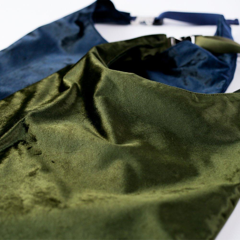 Edie Tokyo Velvet Shopper Bag Shoulder Bag BRAD Tote Tote Bag for Women <Khaki>