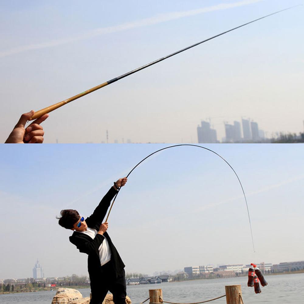 Canna da Pesca Ultracorta Mini Portatile 1.8-6.3M Pesca in Torrente Canna da Pesca Telescopica in Fibra di Carbonio Ultraleggera per Gamberi Carpa Canna da Mano