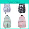 Spotted Colored Fashion Cherry Pattern Student Backpack For High Use School