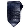 [Michiko London] Brand Necktie, Made in Japan, Nishijin-ori Silk, 100% Jacquard Weave, Dot Pattern (Pattern D: Navy)